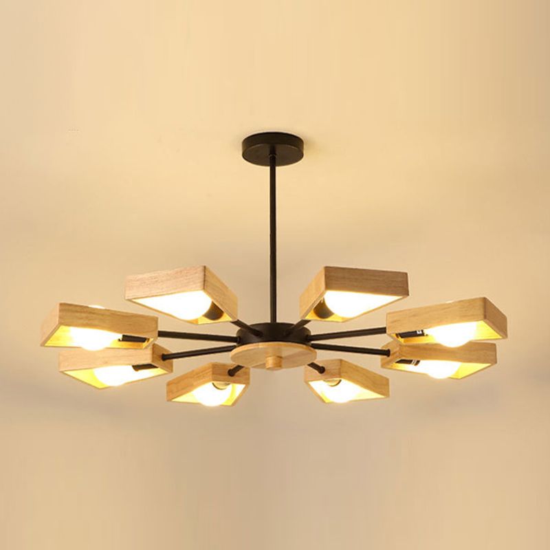 Chandelier en forme de Spoutnik en forme de lampe de caoutchouc nordique