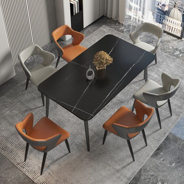 Silla de comedor de acabado mate tapizado de brazo trasero de brazo trasero de brazo trasero
