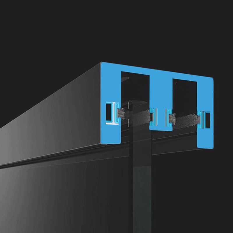 Double Shift Semi Frameless Narrow Bezel Tempered Glass Shower Door