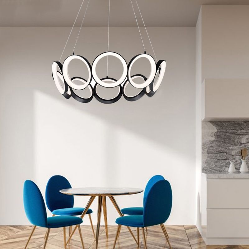 Modern Minimalism Style LED Chandelier Pendant Light Circular Chandelier
