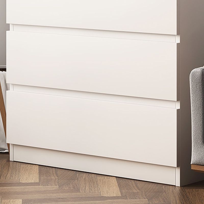 Contemporary White Storage Chest Dresser Wood Bedroom Dresser