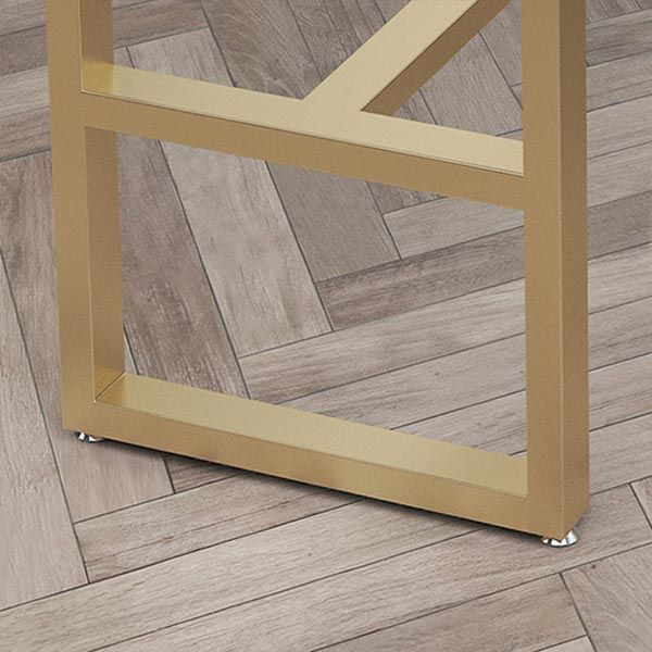 Glam 1/4/5 Pieces Bar Table Set Rectangle Stone Counter Table with High Stools for Balcony