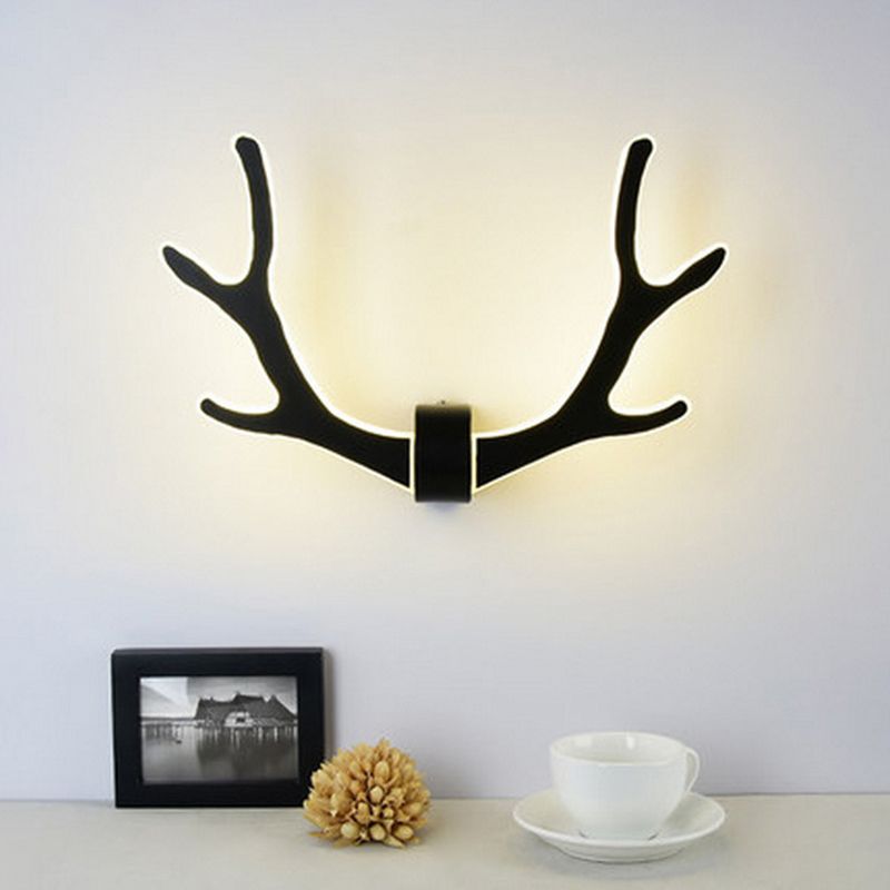 Wooden Antler Wall Sconce Lamp Nordic Style LED Wall Lighting Fixture for Corridor
