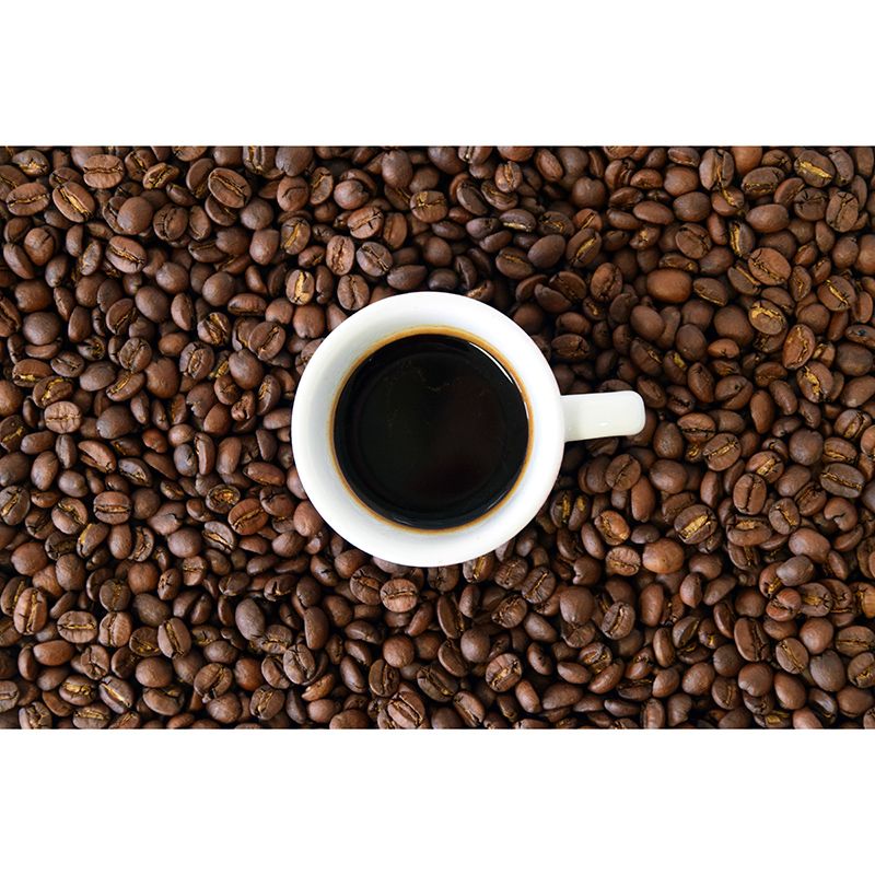 Brown Coffee Beans Mural Decal Simple Decorative Coffee Shop, Custom Printed