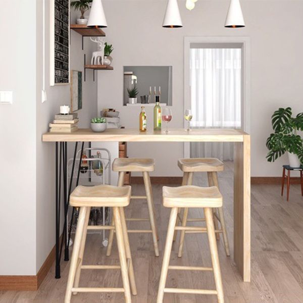 Modern Rectangular Pub Table Set 1/2/5 Pieces Wooden Counter Table