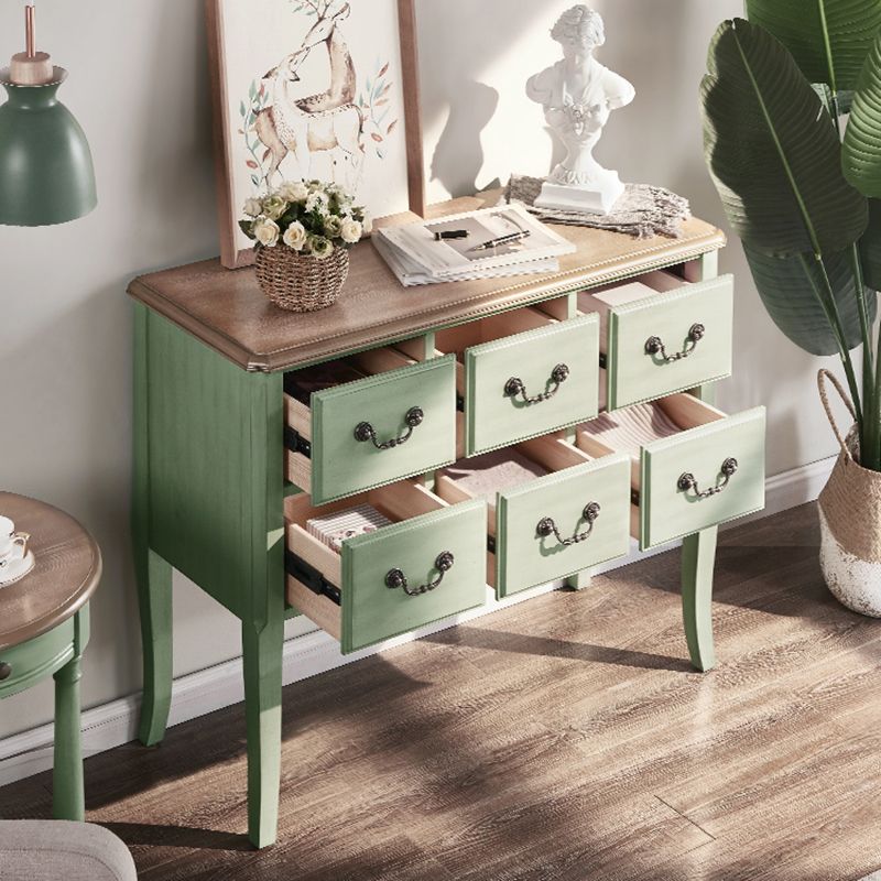 French Country Storage Chest with 6 Soft-Close Drawers for Home