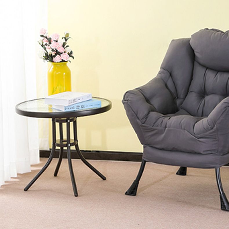 Industrial Bistro Table Water Resistant Glass/Plastic Top Table