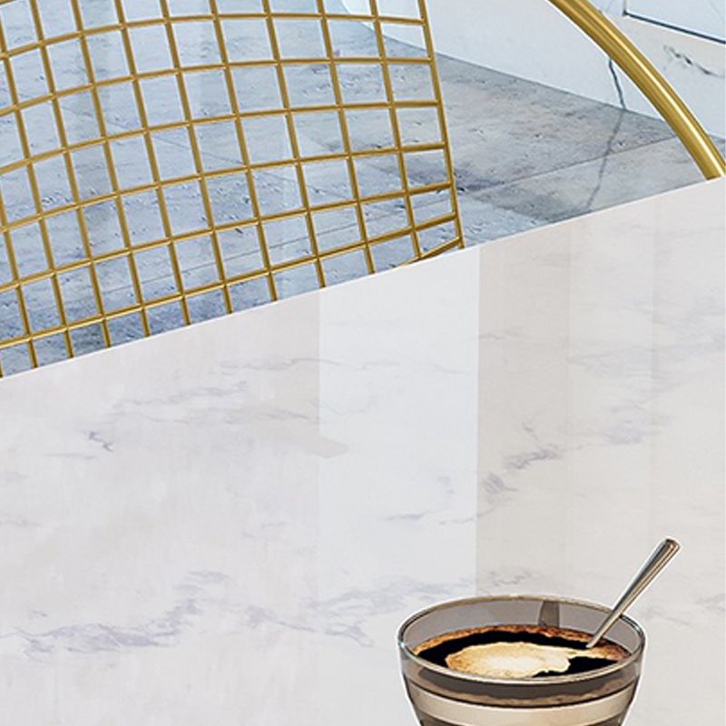 Stone and Metal Table Modern Minimalist Home Storage Rectangular Dining Table