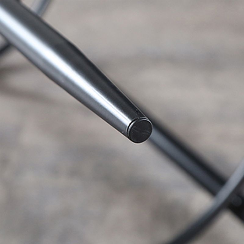 Industrial Metal Footrest Bar Chair Round Upholstered Bar Stool