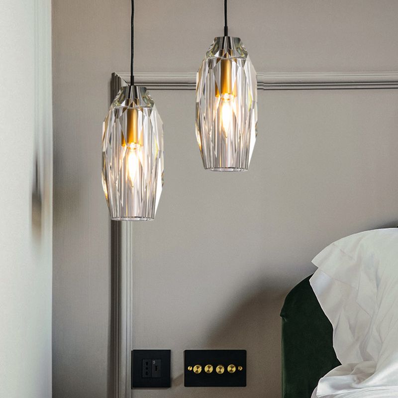 Modern Minimalist Hanging Light Crystal Pendant Lighting Fixture for Dining Room