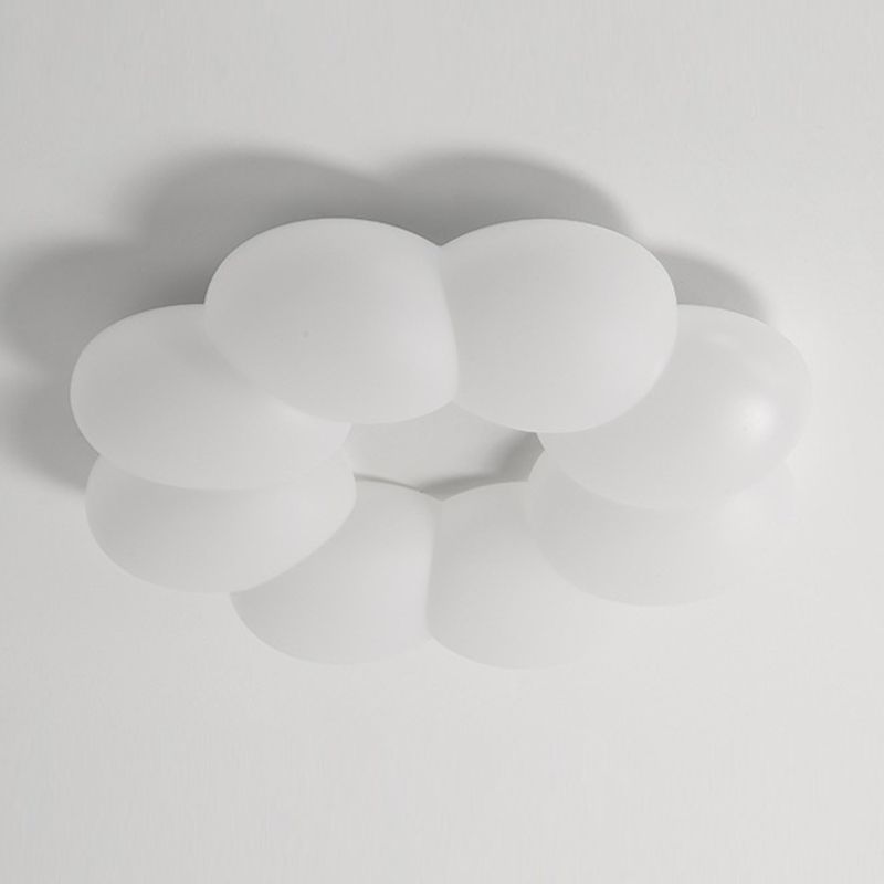 LED Ceiling Mount Light Modern Ceiling Light with Plastic Shade for Bedroom