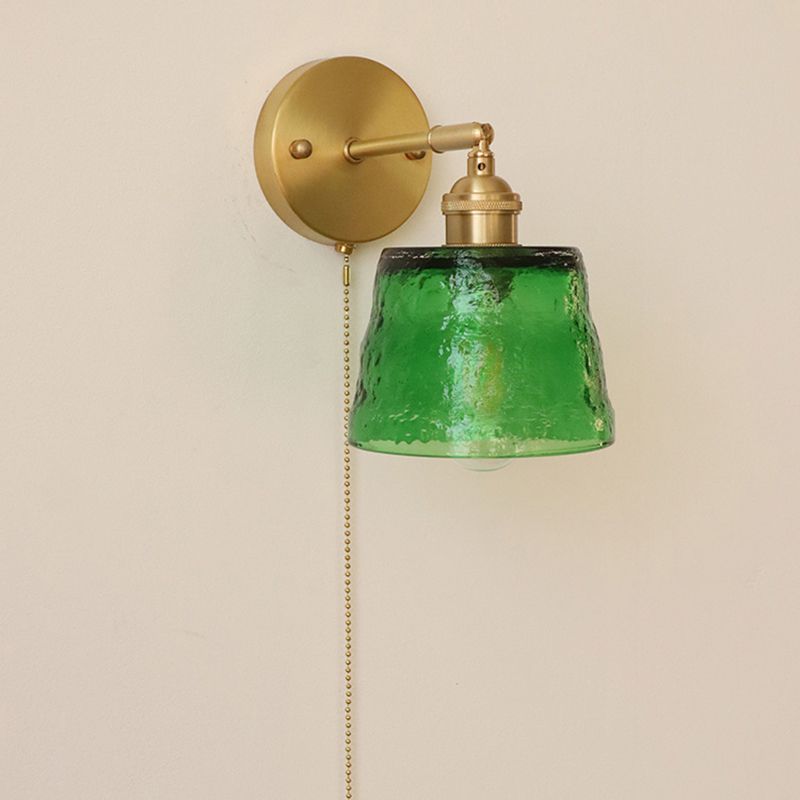 Glass Cylinder Wall Sconces Industrial Style 1 Light Wall Mounted Lamps