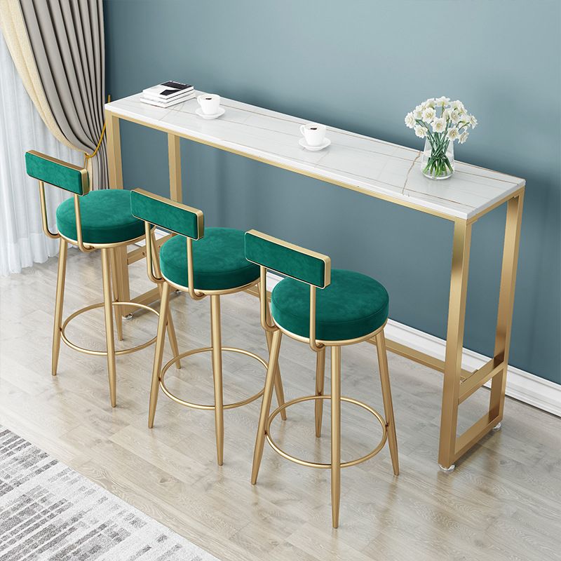 Modern Style Upholstered Counter Stool Round Living Room Bar Stool