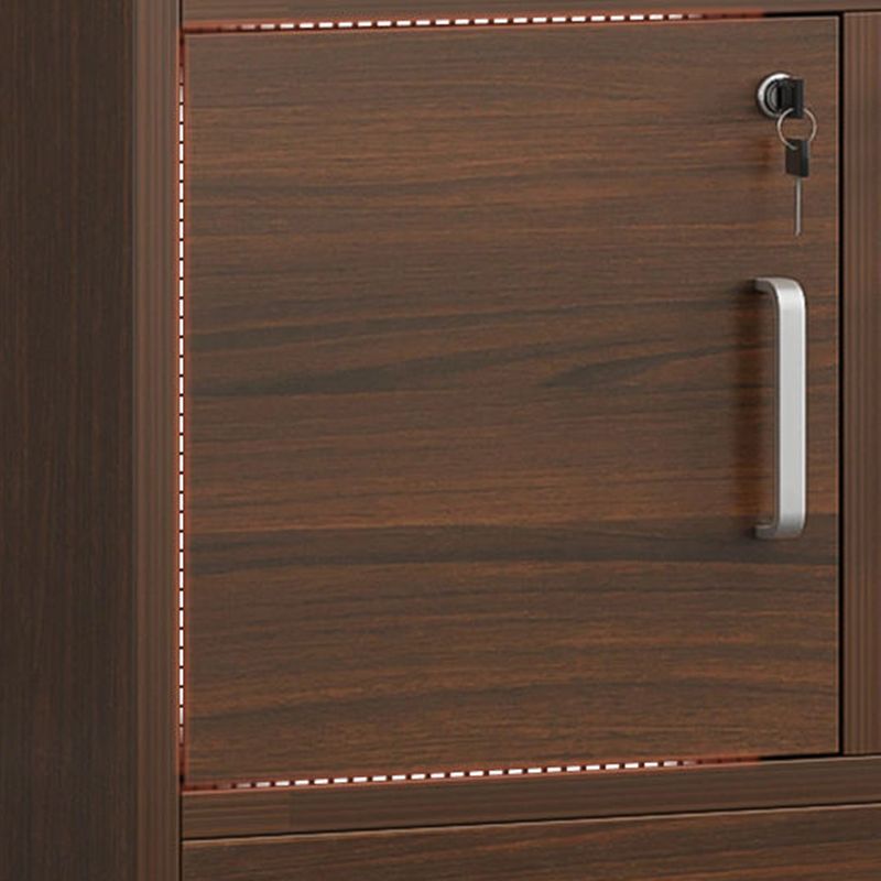 Engineered Wood Bookcase 11.8-inch Wide Contemporary Standard Bookshelf