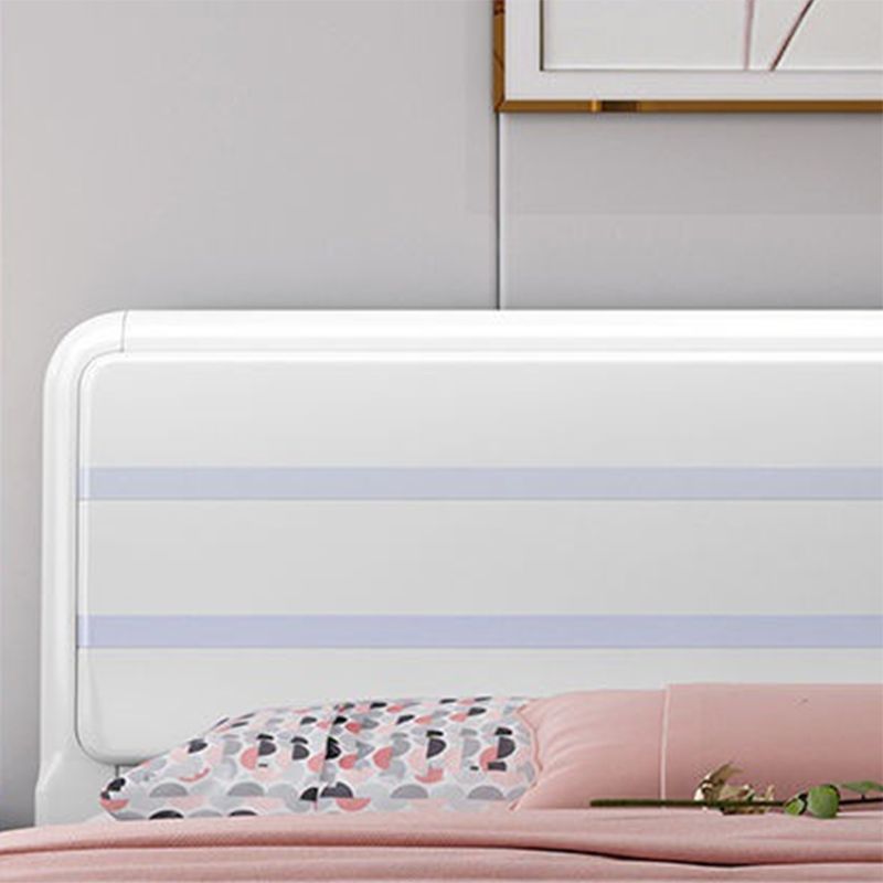 Contemporary Wood Standard Bed, Panel Rectangular Headboard Bed Frame