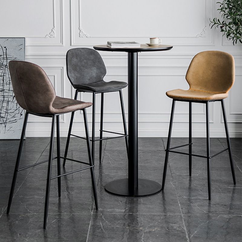 Zeitgenössischer Barhocker aus Kunstleder, 41,5 Zoll, Barhocker für den Innenbereich (2er-Set)