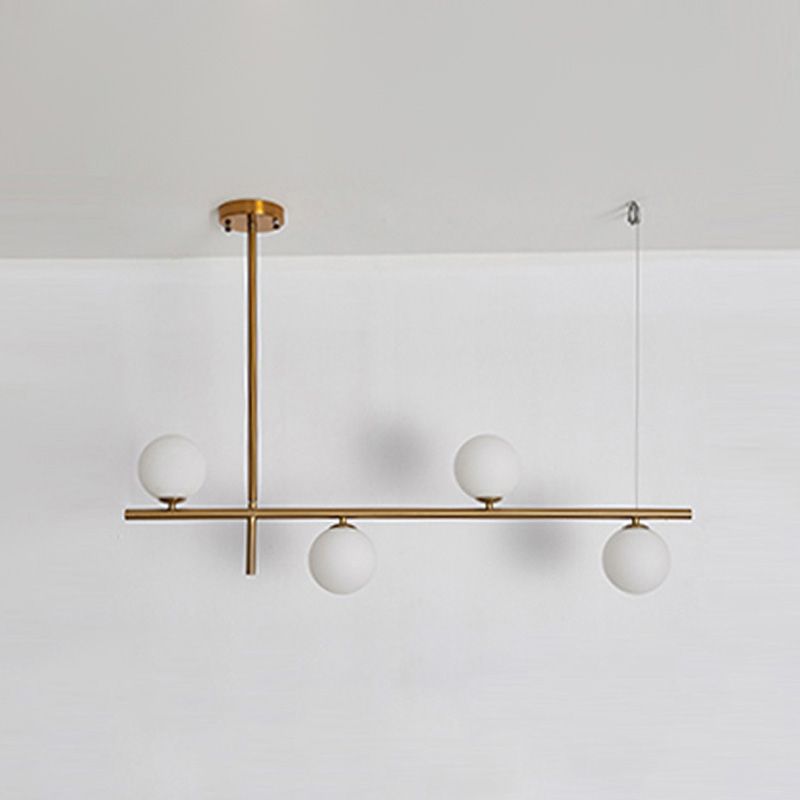 Pendants contemporains Sphère Glass Island Chandelier pour la cuisine