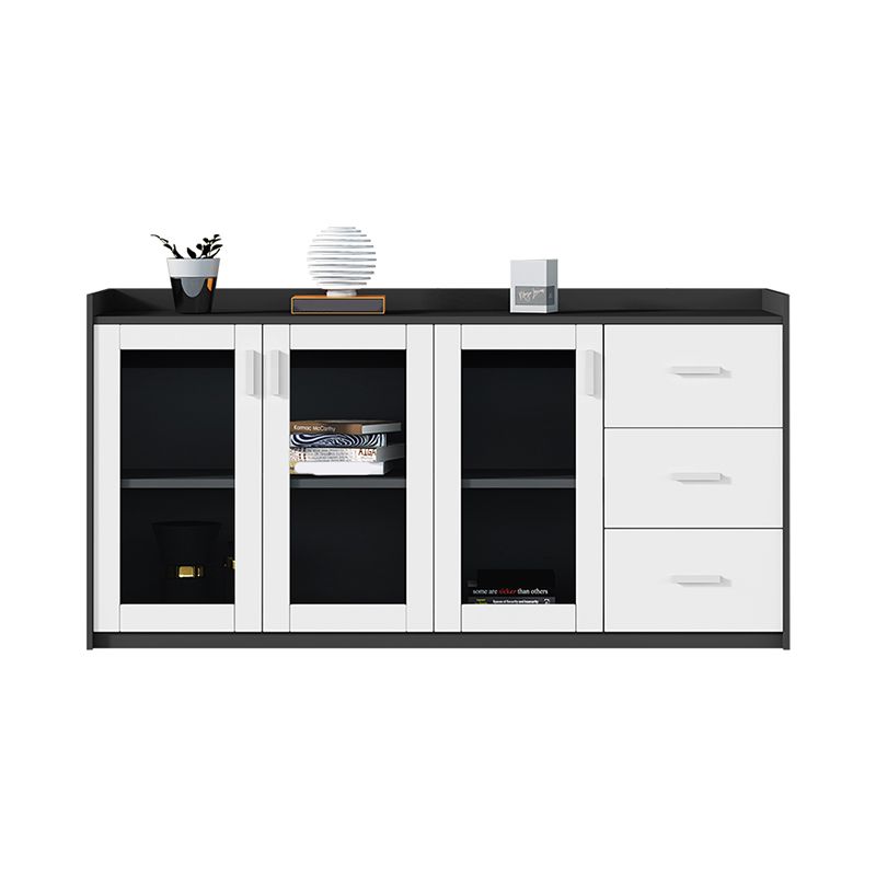 Modern White Engineered Wood Filing Cabinet for Home and Office