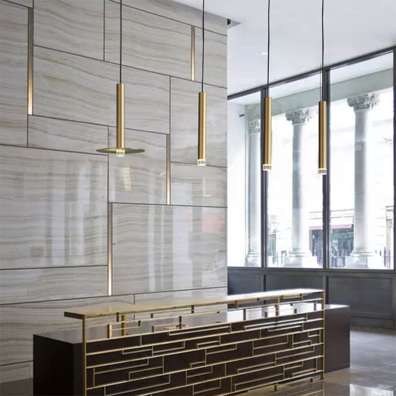 Metal Linear Hanging Lights Modern Style 1 Light Hanging Mount Fixture pour le chevet