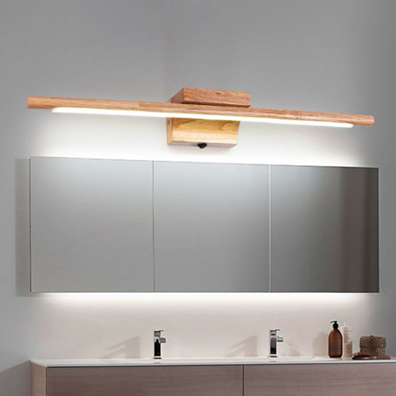 Wooden LED Wall Mounted Lighting Simplicity Vanity Wall Light Fixtures for Bathroom