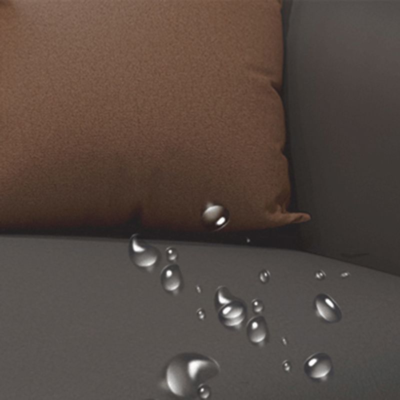 Stain-Resistant L-Shape Flared Arm Sectional Sofa with Chaise for Four People