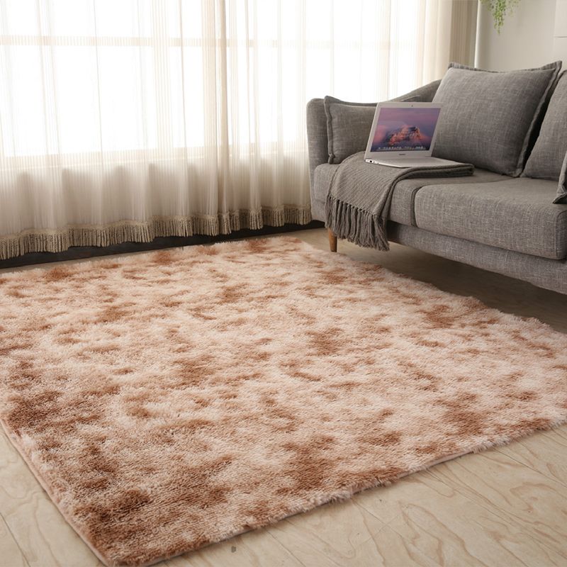 Multi Color Plain Rug Fluffy Scandinavian Carpet Pet Friendly Washable Rug for Great Room