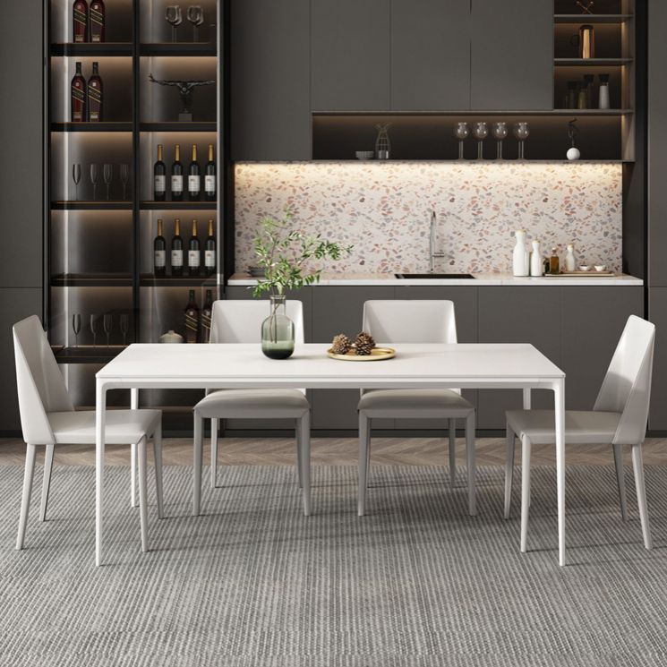 Modern Sintered Stone Dining Table Set 1/4/5/7 Pieces Dining Set for Kitchen