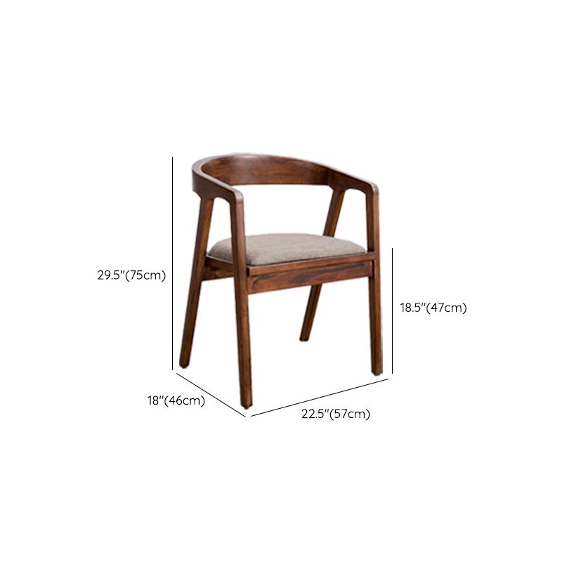 Dining Room Arm Dining Chair Home Pine Wood Open Back Dining Chair
