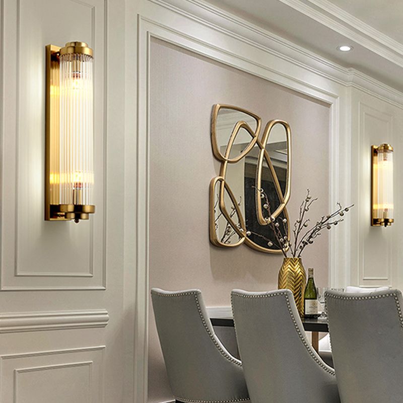 2 Lichter Wandleuchten mit klarem Kristallschatten postmoderner Stillicht für Schlafzimmer