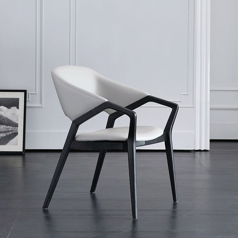 Contemporary Kitchen Dining Arm Chair Open Back Dining Chair