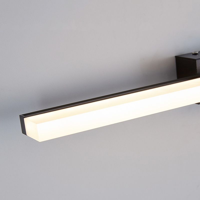 Black Rectangle Wall Sconce Lighting Contemporary Style LED Metal Wall Light Sconce