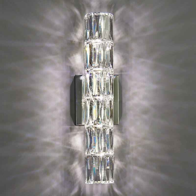 Modern Style Linear Shape Wall Sconce Crystal Sconces for Living Room