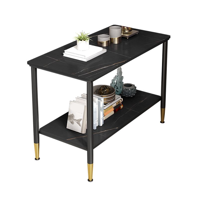 21.65" Tall  4 Legs End Table Modern Slate Rectangular Side Table
