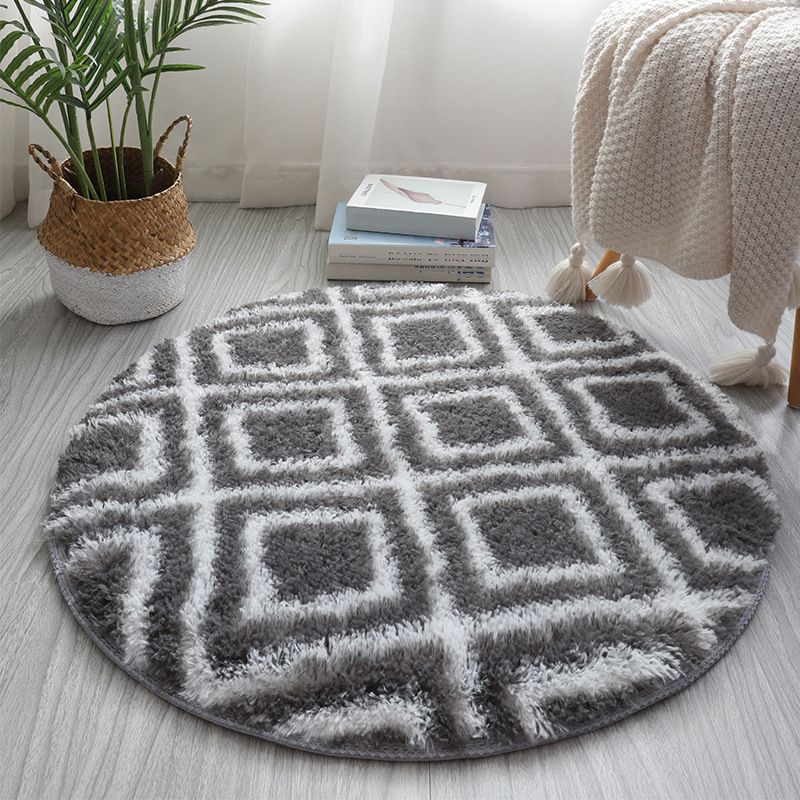 Synthétique à imprimé géométrique multicolore Synthétique relaxant tapis relaxant Tymage résistant à glisser le tapis lavable pour la maison