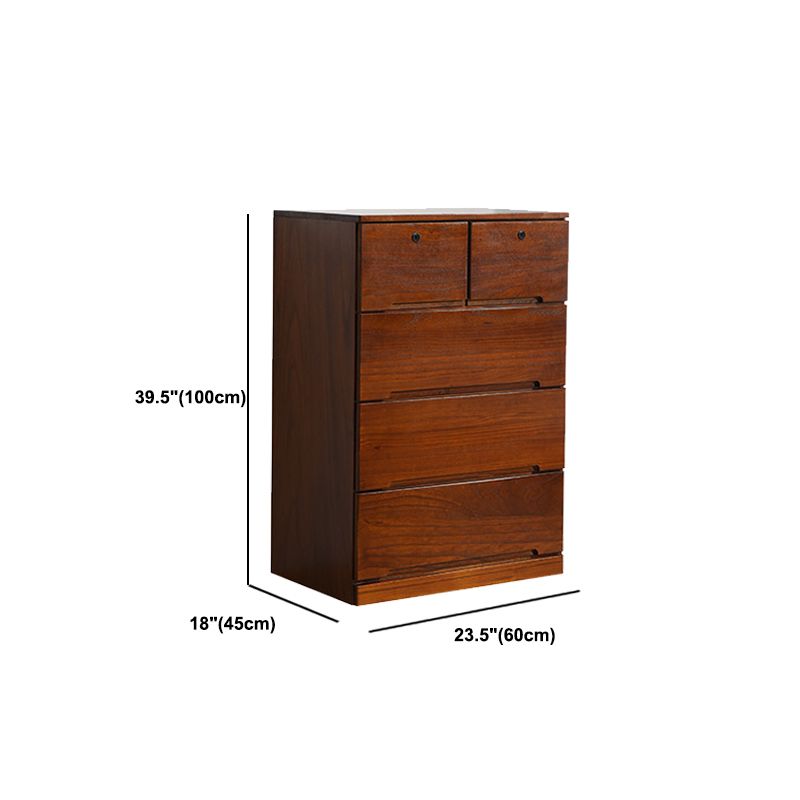 18" D Storage Chest Modern Style Bedroom Storage Chest Dresser with Drawers and Doors