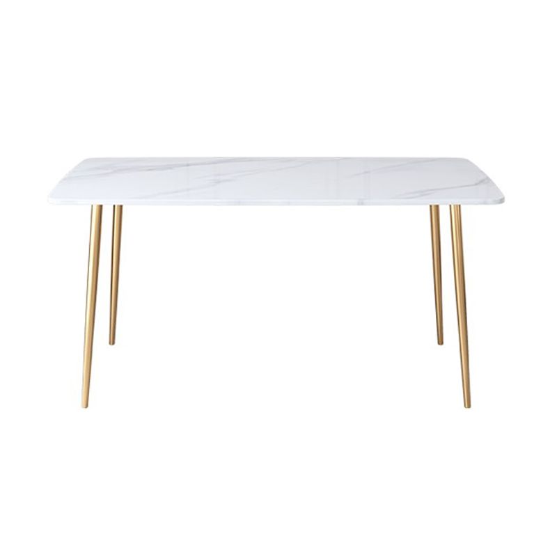 Luxury 1/2/5 Pieces Rectangle Dining Set Sintered Stone Dining Table with Chairs
