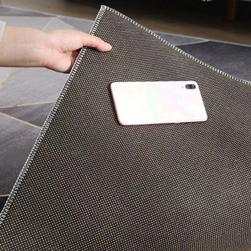 Minimalist Indoor Rug Geometric Pattern Carpet Polyester Stain Resistant Area Rug for Living Room