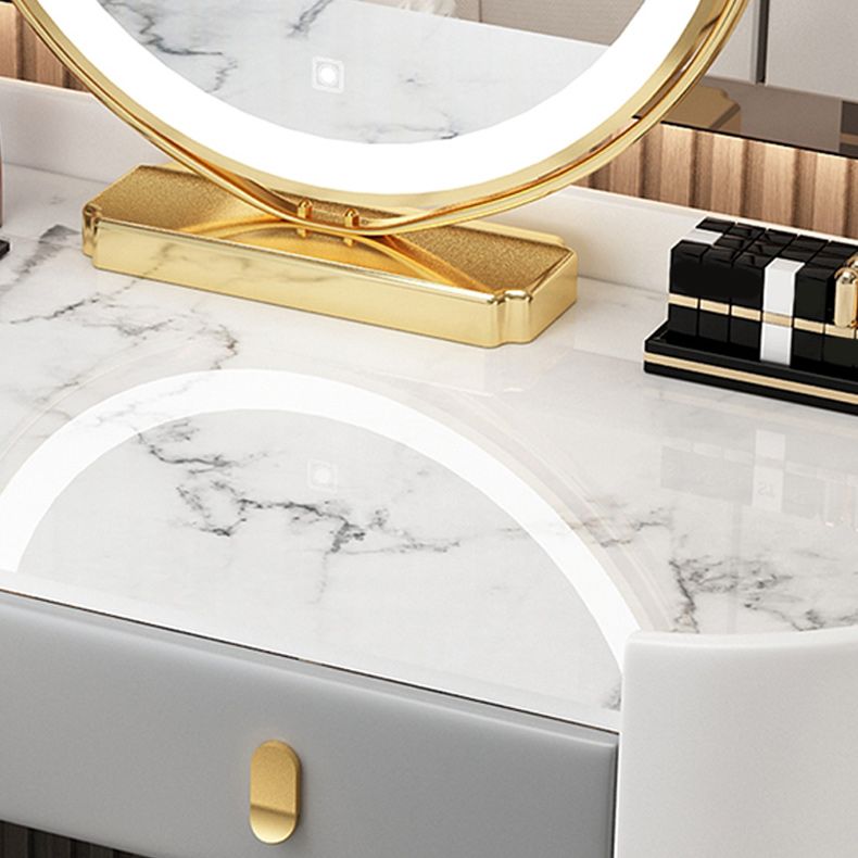 Removable Makeup Counter Lighted Mirror Vanity Dressing Table for Bedroom