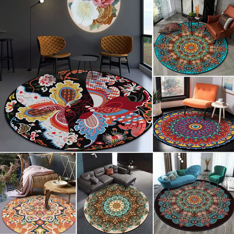 Vintage multi-kleuren tribale tapijten polypropyleen americana tapijt anti-slip huisdiervriendelijke vlekbestendig kleed voor salon
