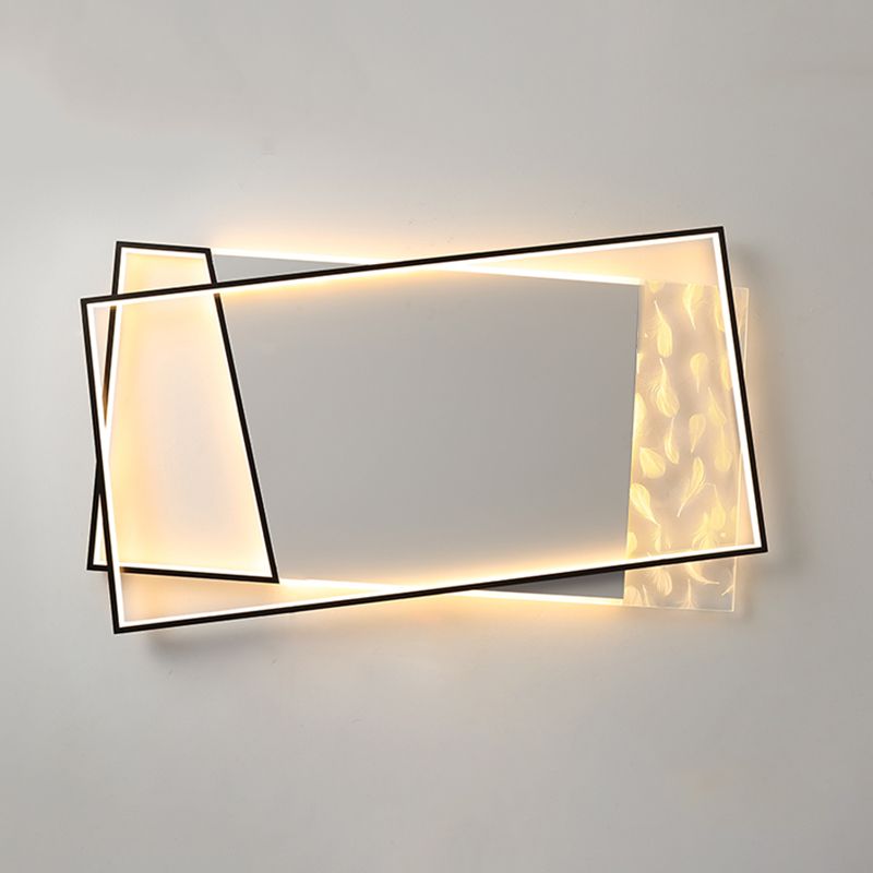 LED Flush Light New Modern Aluminum Rectangular Ceiling Mount Lamp for Living Room