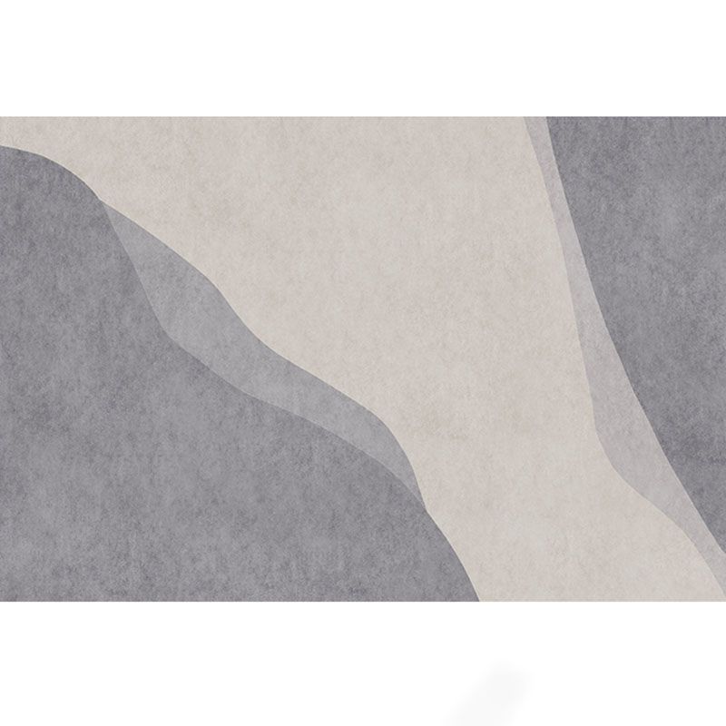 Gray Tone Nordic Area Carpet Polyester Color Blooming Indoor Rug Easy Care Carpet for Living Room