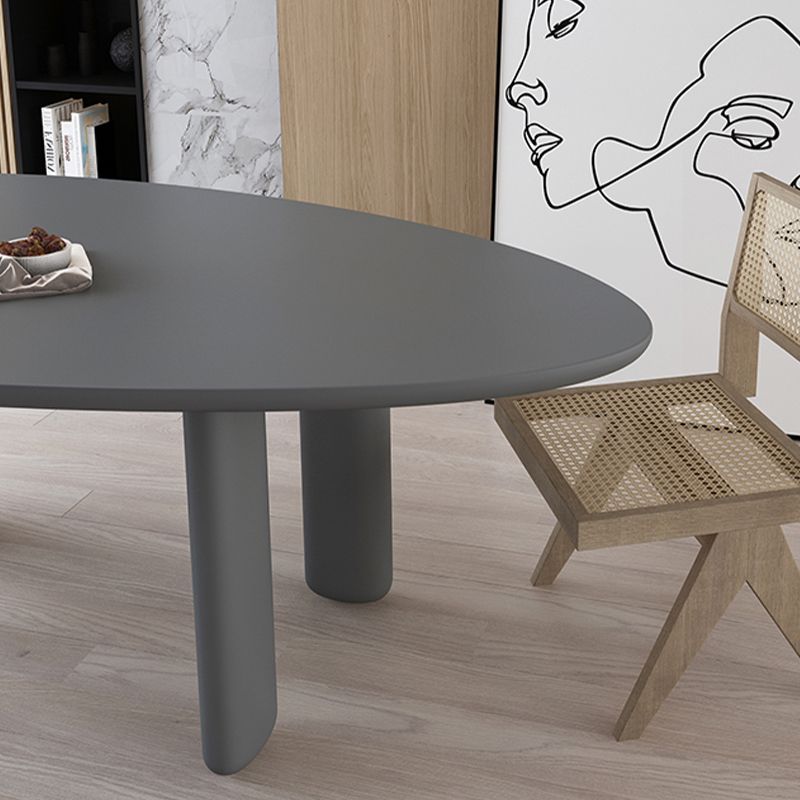 Oval Tripod Base Dining Table Solid Wood Modern Kitchen Dinner Dining Room Table