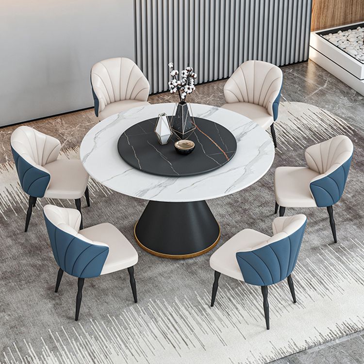 1/2/7/9 Pcs Metal Contemporary Dining Room Set with Round Table Dinette Set