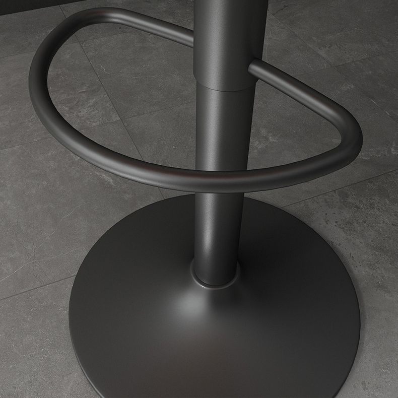 Home Footrest Adjustable Height Stool Contemporary Leather Barstool