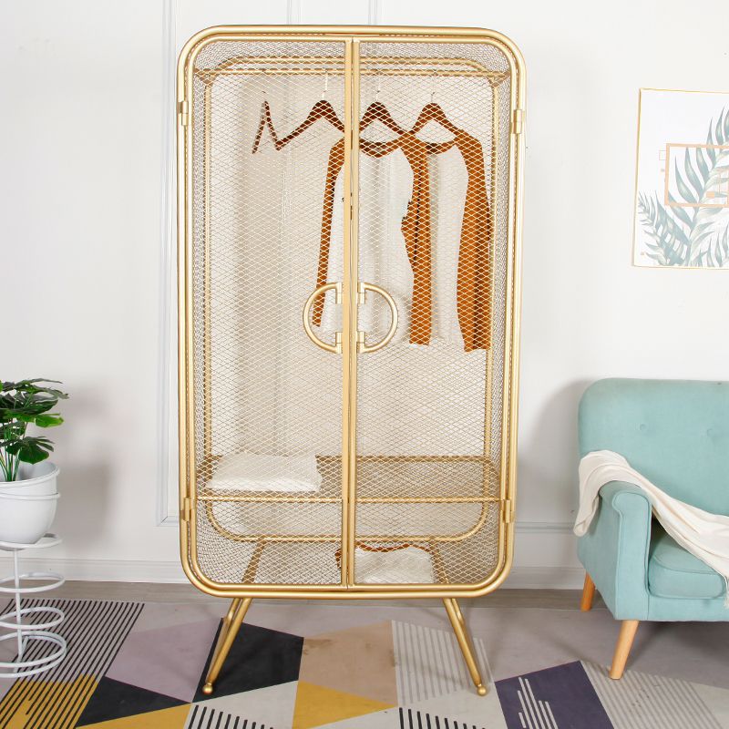 Contemporary Style Wardrobe Cabinet Metal Wardrobe Closet for Bedroom