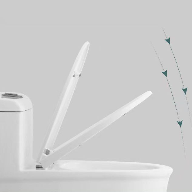 Modern 1-Piece Toilet Floor Mounted White Urine Toilet with Slow Close Seat for Bathroom