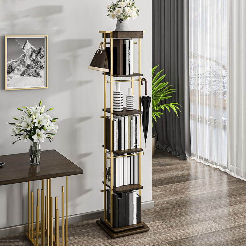 Modern Style Metal Bookshelf Open Back Bookcase for Home Office