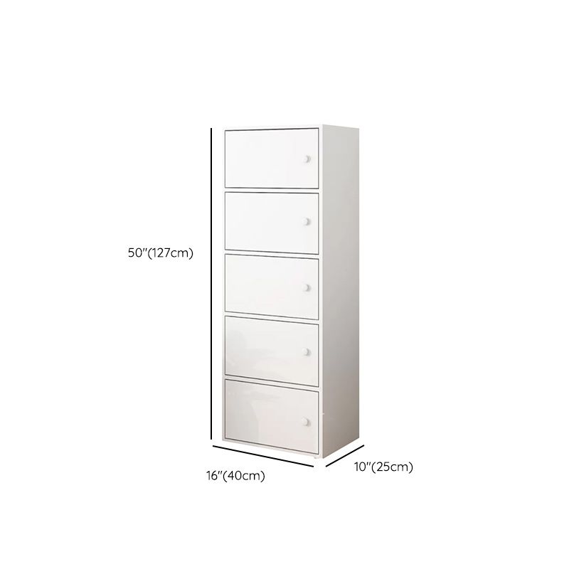 Simple Side Cabinet with Doors Modern Faux Wood Accent Cabinet