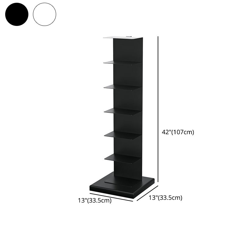 Contemporary Style Metal Bookshelf Open Bookcase for Living Room