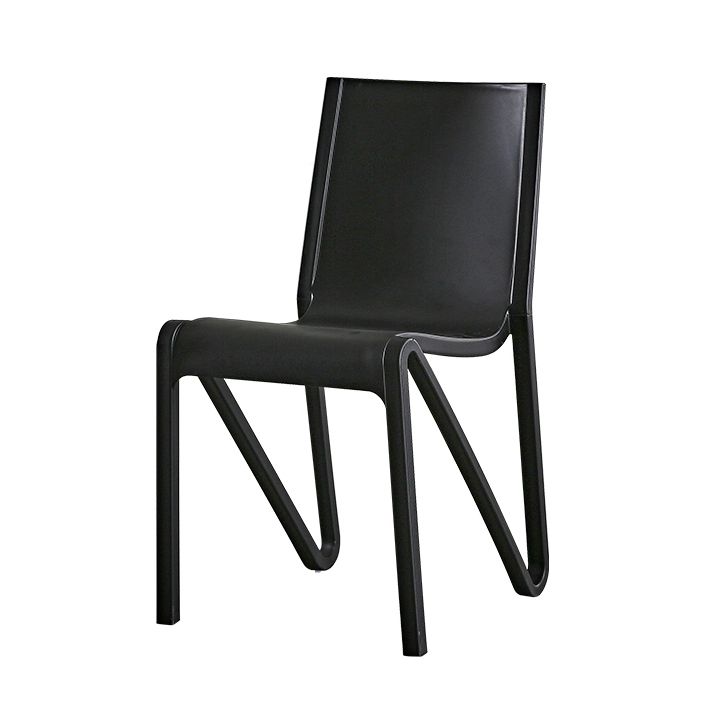 Modern Stackable Square Dining Chair Acrylic Dining Armless Chair for Kitchen